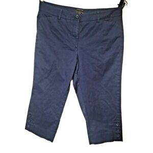 Talbots Perfect Skimmer Chino Pants 10p Navy Crop Women's Pedal Pusher‎ Capri